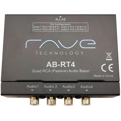 COLONY Rave Quad RCA (passive) Audio Balun | AB-RT4