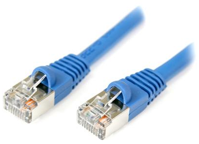 3FT BLUE SHIELDED CAT5E PATCH CABLE